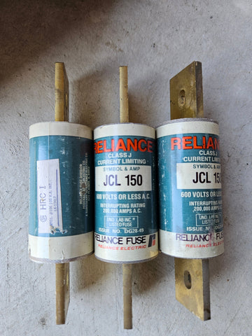 RELIANCE -JCL-150  - 150 Amp Class J Current Limiting Fuse (Fast Acting)