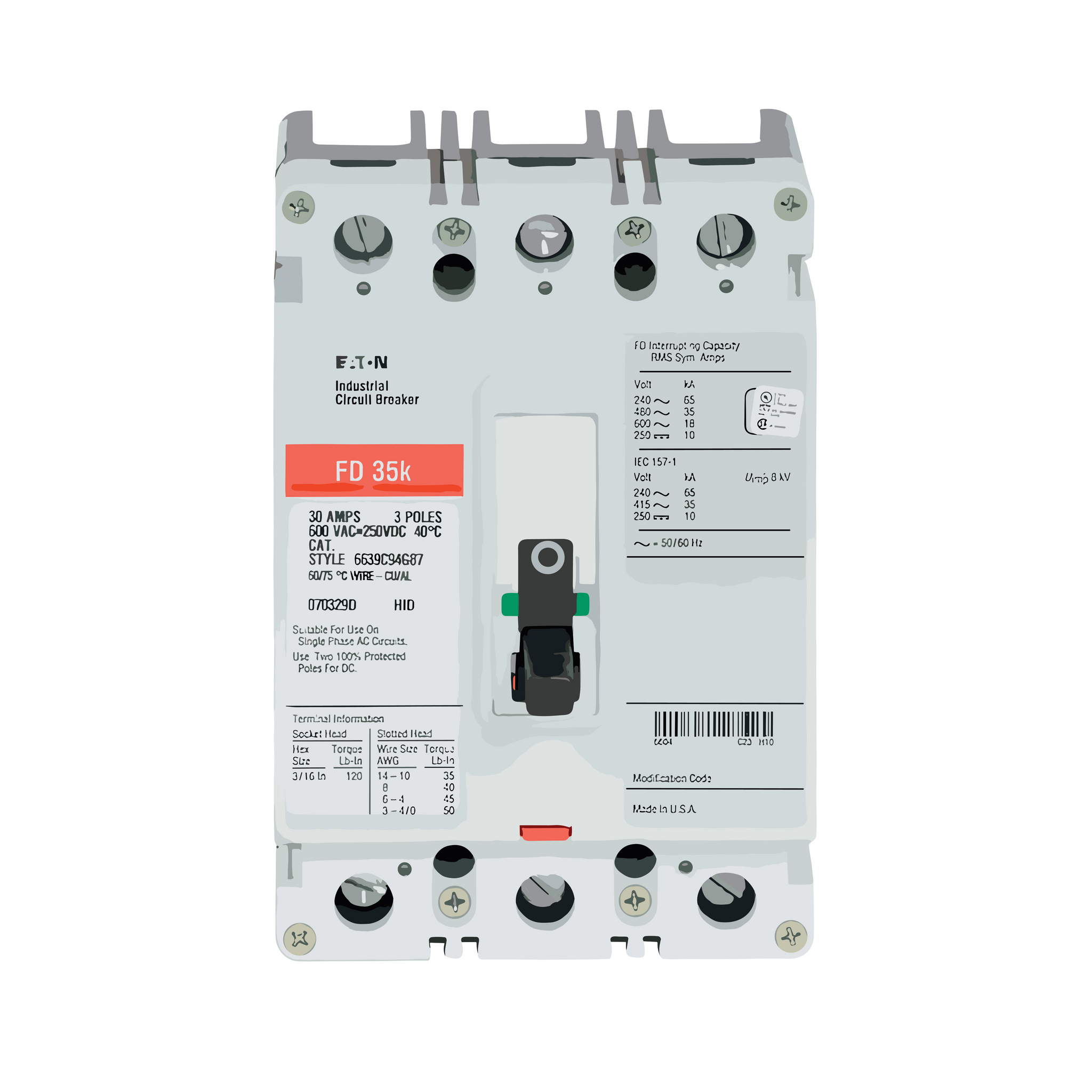 FD3045 - EATON MOLDED CASE CIRCUIT BREAKER