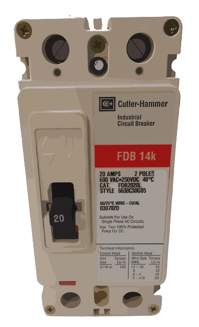 FDB2020 - EATON MOLDED CASE CIRCUIT BREAKER